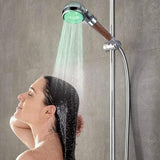 Pommeau de douche avec filtre avec 3 couleurs tête de douche température 22x6,5x5,8cm douchette LED anti calcaire haute pression