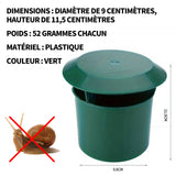 Piège à limaces 9x11.5cm 4 pièces attrape-escargots en plastique piège à escargots de bière pour attraper les limaces et escargots