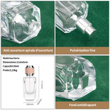 Flacon parfum vide 11x6cm 50ml vaporisateur parfum voyage recharge parfum–spray compact élégant et anti-fuite bouteille de parfum