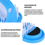 Tongs massage des pieds dans la salle de bain chaussons de massage acupressure des pieds nettoyant pied nettoyant pied de douche