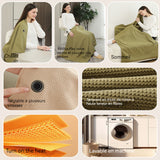Couverture électrique 80x150cm 10W couverture chauffante lavable mobile USB avec 3 modes de température avec fermeture à glissière