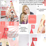 Tipi enfant 105x155cm maison de jeu de conte de fées pour le salon tente pour enfant Rangement et transport pratiques Tapis d'éveil
