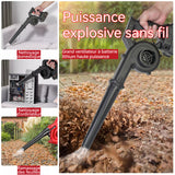 Souffleur 10000mAh 2 orifices d'aspiration avec collecteur d'air/sac à poussière dépoussiérage domestique en un seul appareil