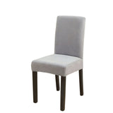 4 pièces Couvertures de chaises de restaurant  Housse de chaise couleur pure  Gris  Housse de chaise siamoise  Hôtel  Ménage