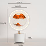 Lampe sablier dessin de sable mouvant dynamique pendule 3d stéréo lampe de table créative pour le bureau à domicile