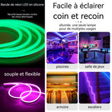 Bande lumineuse LED 5m 12v 108 lumières par mètre installation facile doux LED chambre étanche pour l'intérieur et le camping