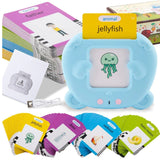 Cartes éducatives 112 Cartes flash parlantes Anglais Jeu d'apprentissage pour enfants Jouets Éducatifs alphabet éducative bleu