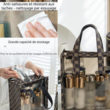 Sac de lavage portable 26x26x1.5cm sac cosmétique transparent sac à cosmétiques de grande capacité pour le voyage sac de plage