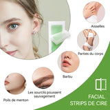 Bandes de cire froide visage aloe vera 20PCS bandes cire froide visage epilation longue finition parfait bandes de cire froide