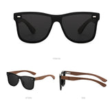 Lunettes de soleil polarisées à la mode pour hommes Lunettes de soleil une pièce Lunettes décoratives en bois de bambou