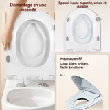 Abattant WC extérieur 47cmx36cm intérieur 33cmx22cm Robuste Convient aussi bien aux parents qu'aux enfants Facile à nettoyer