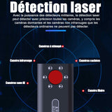 Détecteur anti-espion 1 mhz - 6,5 ghz mini detecteur de camera et micro espion GPS détecteur de bugs pour bureau à domicile hôtel