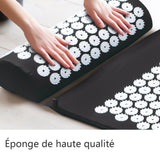 Coussin de massage  Yoga  Massage  Acupuncture  Détente musculaire  Sports d'intérieur  Ensemble 3 pièces noir  68cm*42cm