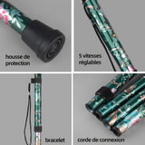 Batons de randonnée 92cm 2 pcs bâton de trekking pliable télescopique fibre bâtons de trekking rétractables canne de marche pliable