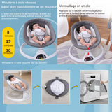 Transat bebe 60x61x72cm balancelle bébé électrique avec mode veille 5 vitesses confortable et sûr facile à démonter et à nettoyer