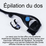 Tondeuse de Dos 46x9CM Rasoir Dos Back hair shaver Épilateur Dos Ergonomique Pour Poitrine Dos Jambes et Ventre Rasoir de Dos