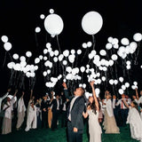Ballons 50 pcs 12inch diamètre ballons lumineux led blancs fêtes anniversaire mariages décorations pompes gonfler facilement latex