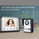 Sonnette d'interphone visuelle 7 pouces sonnette d'intérieur filaire sonnette d'extérieur machine angle réglable
