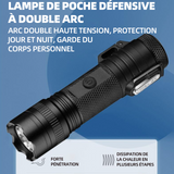 Lampe torche led ultra puissante étanche zoomable lampe tactique avec 5modes d'éclairage pour camping randonnée urgence rechargeable