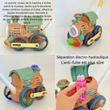 Machine à bulles 26x17x46.5cm machine à bulles à pousser à la main pour enfants avec de musique et de la lumière jeux en plein air