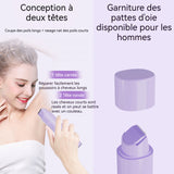 Rasoir electrique femme 200mAh 2 en 1 rechargeable pour femme à 2 têtes pour visage corps bikini tondeuse de précision epilateur