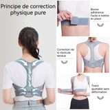 einture de correction de fitness du dos de la posture assise fixation réglable convient aux personnes de 55 à 70 kg été bleu