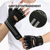 Gants d'haltérophilie 7 à 8.5cm noir gants d'entraînement pour hommes et femmes gants de fitness gants de sport gants musculation