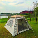 Tente de camping Portable compte simple couche Oxford tissu double tente tente de camping en plein air tente de terrain gonflable