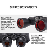 Jumelles 16x50 roue de mise au point centrale revêtement FMC multicolore prisme bak4 diamètre de l'oculaire 2,3cm jumelles adultes