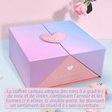 offret cadeau à double porte Love dégradé rose et violet pour la fête des mères un anniversaire un mariage ensemble de sacs