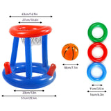 Panier de basket gonflable 57x57x52cm pvc multifonctionnel épais durable basket-ball pour piscine panier de basket pour piscine