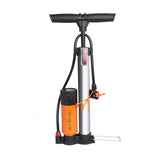 Pompe en acier inoxydable Pompe à pied pour vélo avec manomètre Pompe pour vélo de montagne haute pression 150PSI