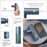 Pistolet de massage 13,5x9x4,5cm mini pistolet de massage musculaire 9 types de têtes de massage 4 niveaux de réglage palper-rouler