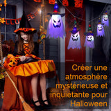 Lampe d'halloween 5PCS chapeau de sorcier fantôme basse tension et sécurité facile à utiliser décorations d'halloween murales