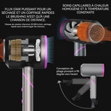 Seche cheveux professionnel ionique 2000w 220V pliable support a seche-cheveux avec 1 diffuseur 2 buses et 3 modes de température