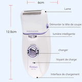 Épilateur 3 en 1 rasoir électrique pour femme épilation pour le visage jambe bras bras ligne de bikini épilation facile 2 vitesses