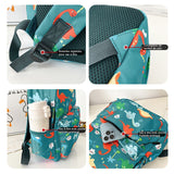 Sac à dos scolaire 33x23x10cm animal dinosaure cartable cartoon sac à dos de voyage sac à dos de voyage imperméable vert cartable