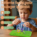 Jouet 11pcs tableau d'activités sensorielles pour développer les compétences manuelles jouets silicone pour enfants casse-tête vert