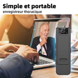 Noise reduction camera 1080p hd 90 degrés rotatable lentille hd avec clip arrière magnétique mini caméra corporelle vidéo portable