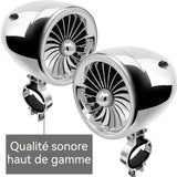 Haut-parleurs de moto bluetooth 2PCS 4 pouces double canal haute qualité audio moto haut-parleurs moto systèmes audio stéréo
