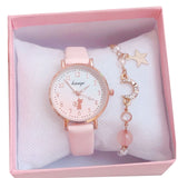 Montre enfant ensemble comprend montre et bracelet ensemble de montre-bracelet pour filles cadeaux pour enfants montre à quartz