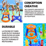actus gonflable jouets flottants jouet piscine set panier de basket flottant jeu de lancer d'anneau jeux piscine multifonctionnels