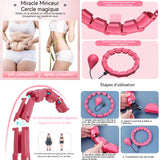 Hula hoop 24 sections hula hoop cerceau avec boule poids cerceau sport intelligent réglable Smart Cerceau de Fitness pour Débutants