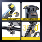 Support telephone velo compatible smartphones de 4.8-7.2 avec Installation rapide pnce de dégagement pour voiture électrique vélo