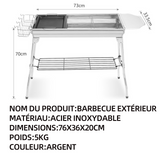 Barbecue à charbon 76x36x20cm barbecue à charbon de bois barbecue portable au charbon barbecue de bureau barbecue charbon de bois