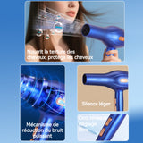Sèche-cheveux 27cm 5000 W Température constante intelligente Réglage multi-niveaux et conception silencieuse Sèche-cheveux ionique