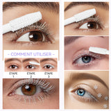 Mascara 15 ml blanc étanche à l'eau bouclés et élancés imperméable et résistant à la transpiration pas de bavures mascara coloré