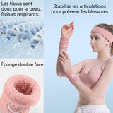 Bande poignet musculation doux et confortable évacuation de la transpiration respirant haute élasticité stabiliser articulation