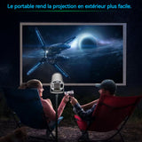Vidéoprojecteur vidéo 4k écran de projection 130 pouces automatique du trapèze connexion wi-fi ou bluetooth dupliquer l'écran