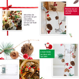 Guirlande Lumineuse Pomme de Pin 2M 20LED Lampe Pomme de Pin Guirlande de NoëL avec LumièRes Rouges et Pommes de Pin à Piles Noël